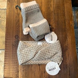 Lululemon Headband + Mitten Set